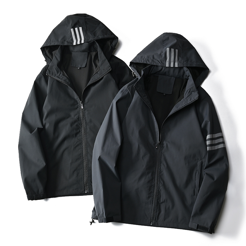 Foreign Trade High Goods Cut Label Hooded Sports Jacket Coat Spring and Autumn Thin Soft Shell Rustic Clothes Export Men's Trendy Windbreaker Foreign Trade High Goods Cut Label Hooded Sports Jacket Coat Spring and Autumn Thin Soft Shell Rustic Clothes Export Men's Trendy Windbreaker
