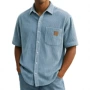 口袋男士独立短袖衬衫