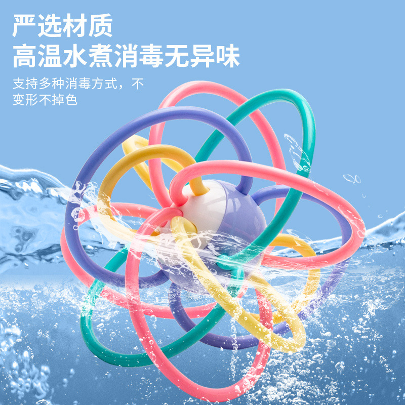 Manhattan Ball for Infants and Toddlers, Baby Teething Grinding Ball, Bite and Bite Rattle, Bed Bell, 0-3 Years Old Baby Toy