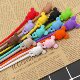 Cartoon Animal Bear Monochrome Drop Glue Silicone Tie Handmade diy Accessories Natural Korean Rainbow Rope