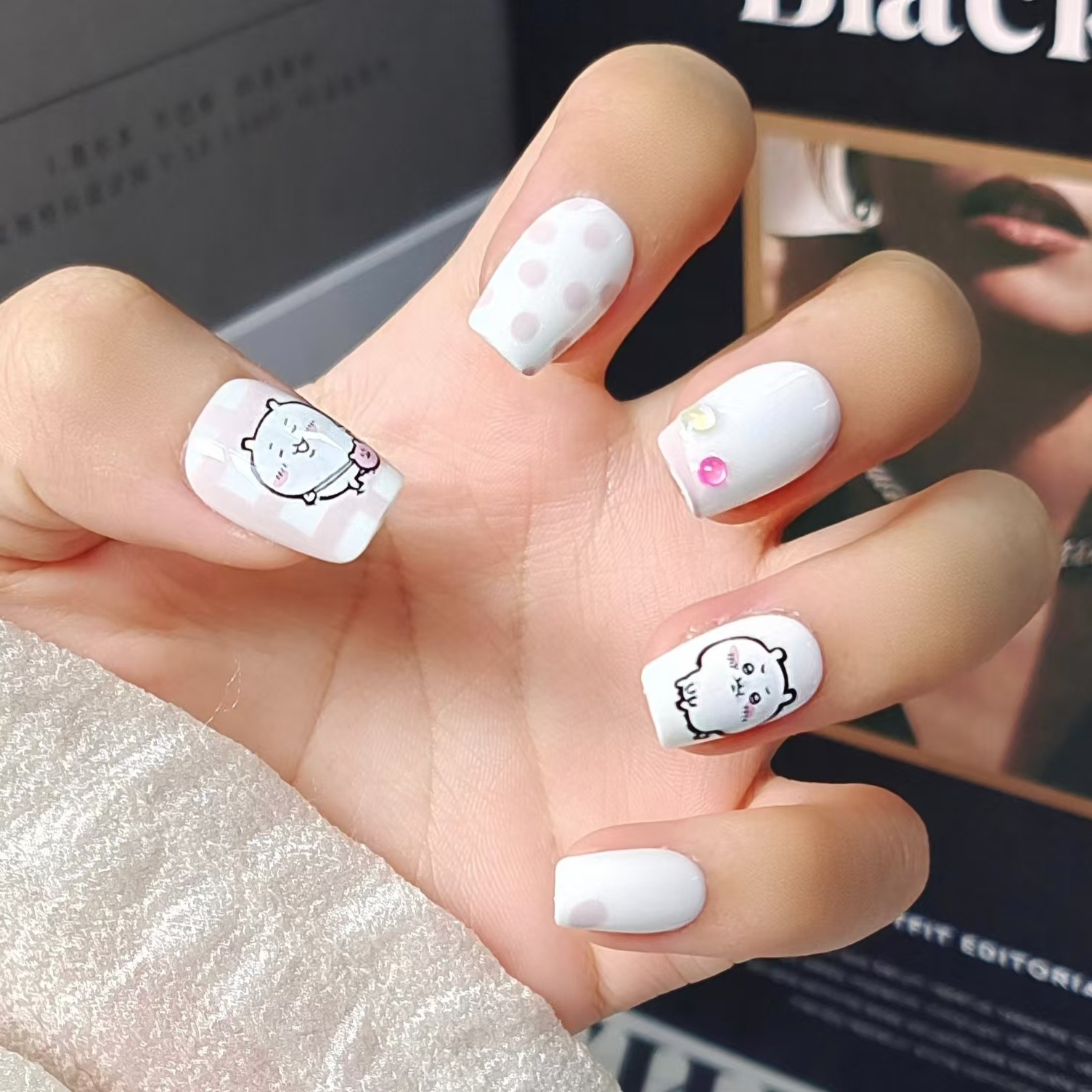 Yiyi Dance Jiyikava-Mechada hecha a mano, linda chica desmontable, pintada a mano coreana, gato corto