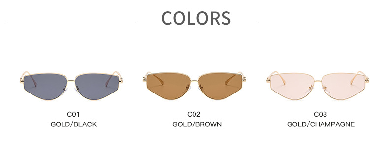 Trendy Metal Cat Eye Sunglasses - Image 8