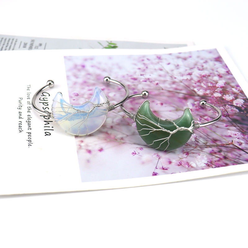 Fashion Moon Agate Plating Bangle 1 Piece