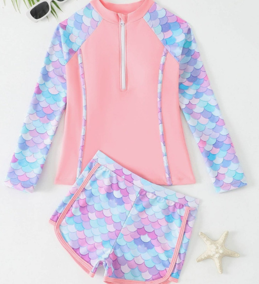 Fish scale pink suit