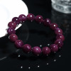 Organic crystal, purple round beads pomegranate, bead bracelet