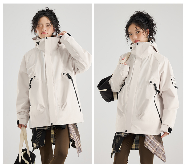 Dames 3-in-1 wandeljas waterdicht en winddicht reisjack_voghion.com