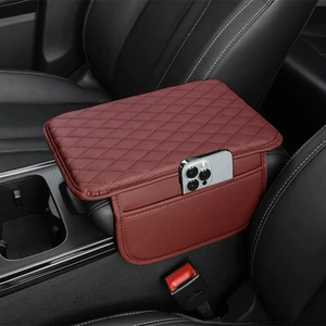 New car armrest box cushion leather quilted embroidered universal car cross-border explosion carrying paper towel central armrest box protective cover