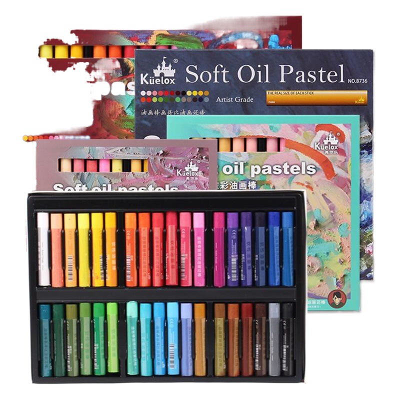 Golle Oil Pastels Super Soft Full Set 24/48 Boxed Tools Classic Macaron Wholesale Kidsren's DIY Heavy Color Sticks