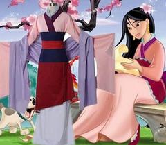 Movie and Anime Mulan cosplay female version Hanfu Halloween Mulan costume performance dress ancient costume