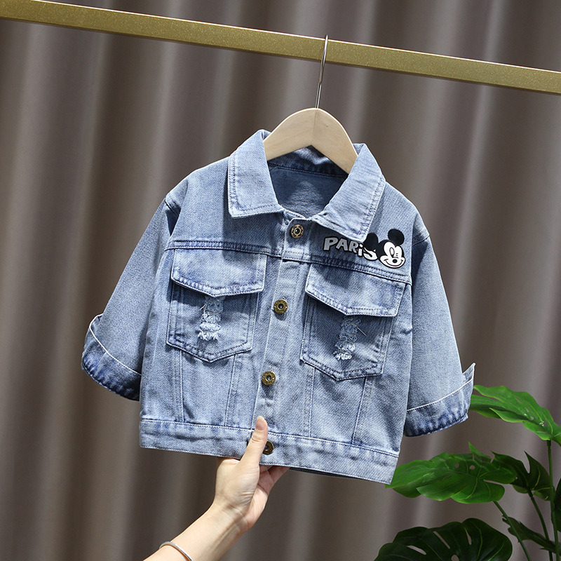 2021 new male baby denim jacket foreign...