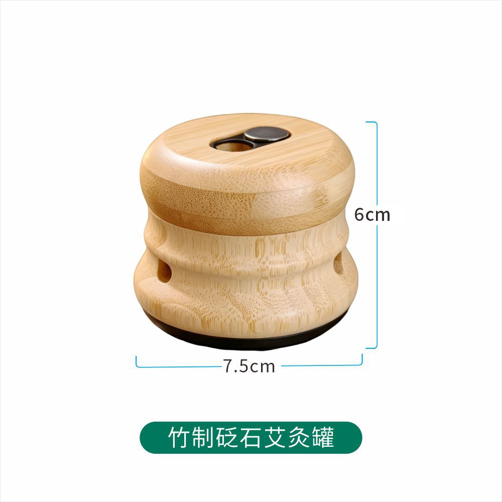 Bian Stone Moxa Jar Facial Moxibustion Cup Handheld Gua Sha Massage Tool preparation