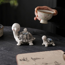 创意陶瓷可爱小乌龟摆件长寿龟动物微景观盆栽鱼缸造景桌面装饰品