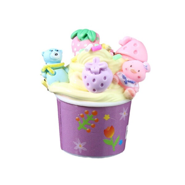 Realistic small sticker for ice cream