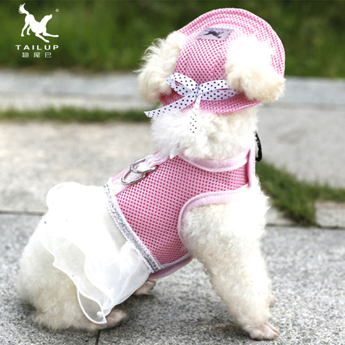 Practical puppy hat for summer sunshade and travel, high quality, breathable, new style, stylish pet princess hat, manufacturer mixed batch