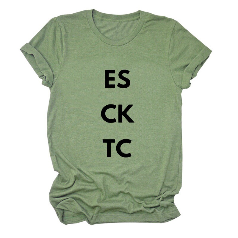 T-shirt es ck tc new fashion short sleeve letter printing foreign trade T-shirt