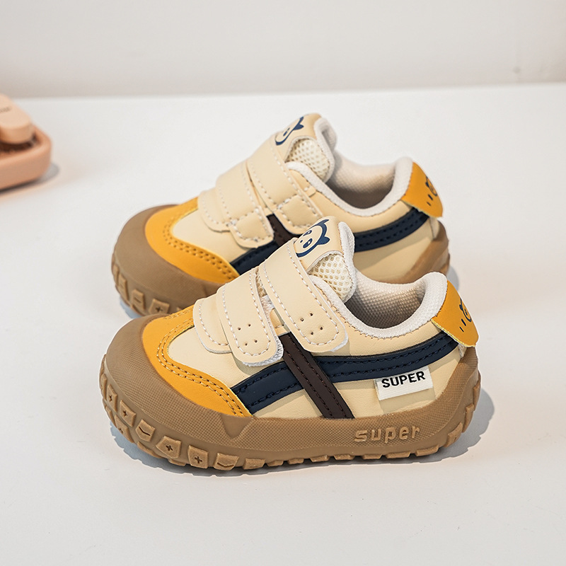2025 otoño nuevos zapatos funcionales para bebés para hombres y mujeres, cuero de suela suave, zapatos para niños pequeños, zapatos casuales