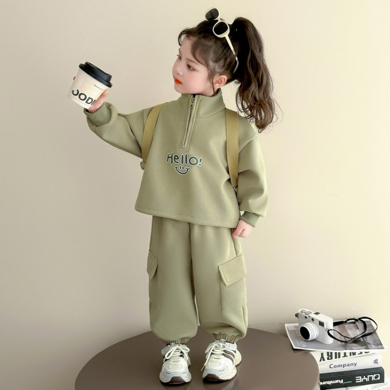 儿童服装工装套装2025新款女童超好看秋季小女孩衣服宝宝潮酷|undefined