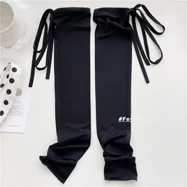 Bow Ice Sleeve Women's Summer Modal Arm Sun Protection Sleeve Strap Tether Driving Riding Thin Hand Sleeve