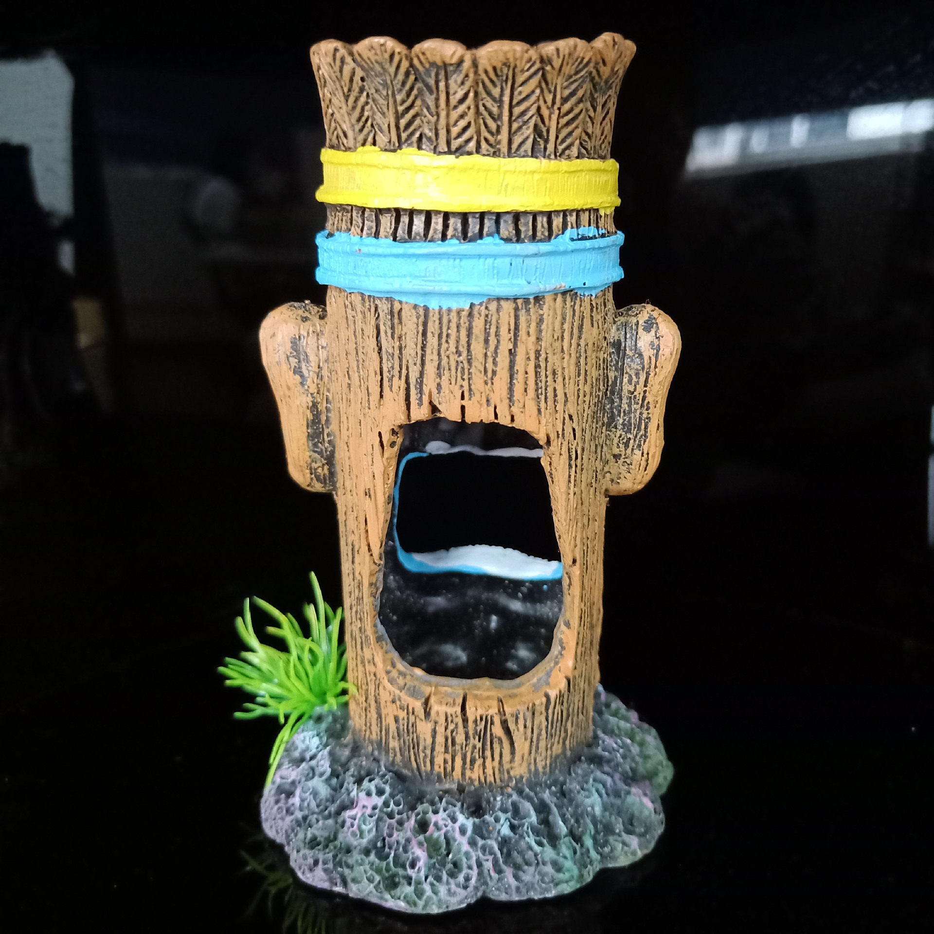 Resina decoraciones creativas micro paisaje maceta fideos personas indígenas decoración pecera decoración peces escondite casa