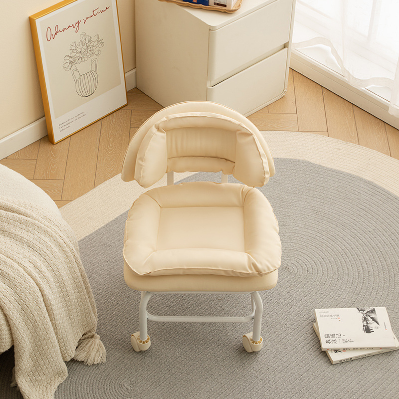 Rueda universal taburete pequeño silla pequeña correa trasera para el hogar artefacto para bebés taburete para niños belleza costura taburete polea pequeña taburete redondo