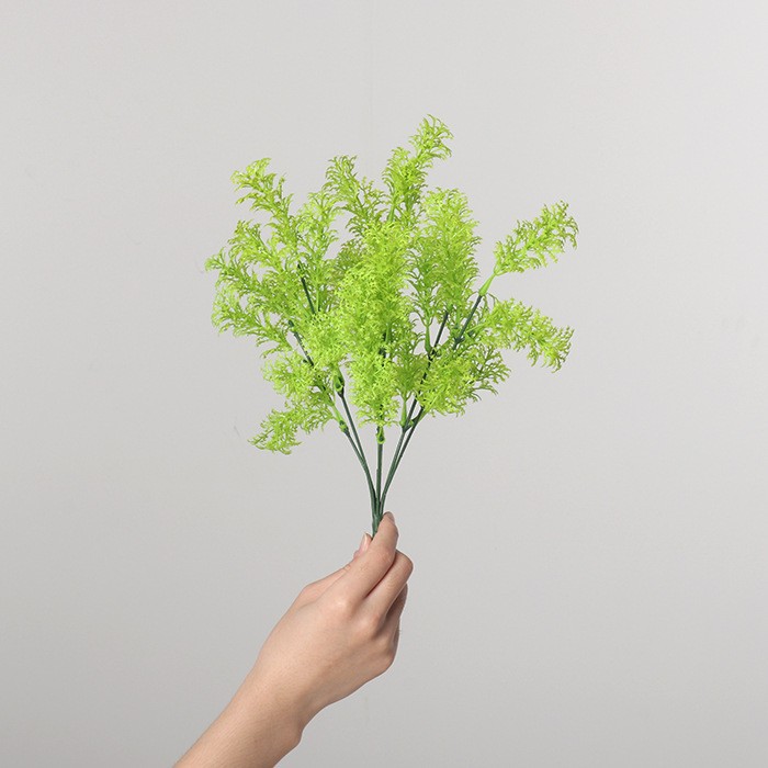 Simulación de plantas verdes, pino, vainilla, musgo, decoración de paredes, paredes de plantas, paredes de plantas verdes, materiales de distribución, plástico, hierba falsa, agua