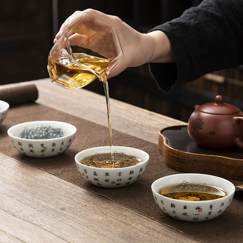 Чайная чашка Jingdezhen, синяк белый фарфор мастерская чашка, персональная посвященная гунфу чайная чаша, одиночная чашка для чая, оптовая продажа чая