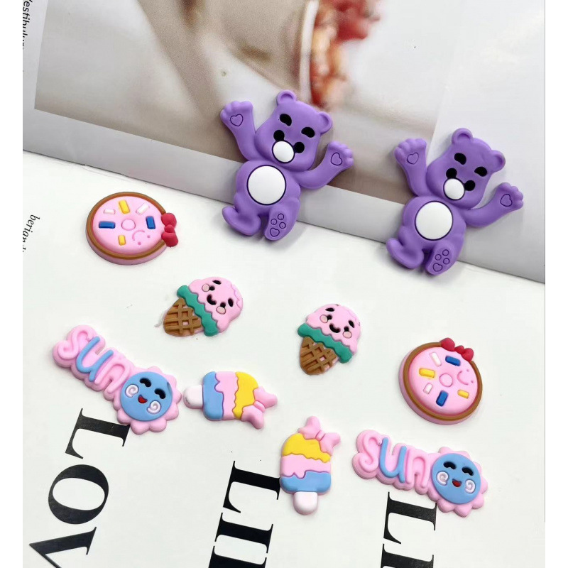 Hoyo Hoyo accesorios de zapatos lindos dibujos animados DIY botones de zapatos floral botones de zapatos accesorios botones de botones accesorios botones de PVC botones de zapatos