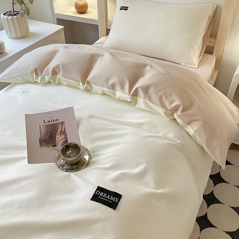 Dormitorio de estudiantes universitarios cama de algodón conjunto de tres piezas un conjunto completo de colchón de algodón sábanas de cama cubierta de seis piezas conjunto