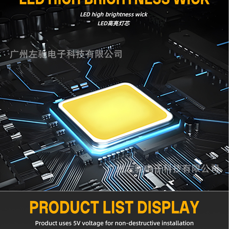 Cross-Border Solar-Powered Dynamic Devil's Eye Led Warning Light for Cars and Trucks