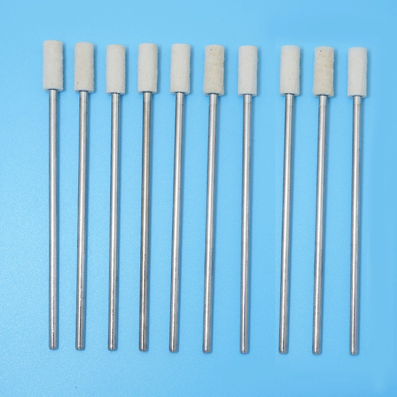 100 мм удлиненная шерстяная шлифовальная головка, шерстяной круг, нержавеющая сталь, металлическая ручка для зеркала из нефритового стекла, 3 мм, полировальная шлифовальная головка