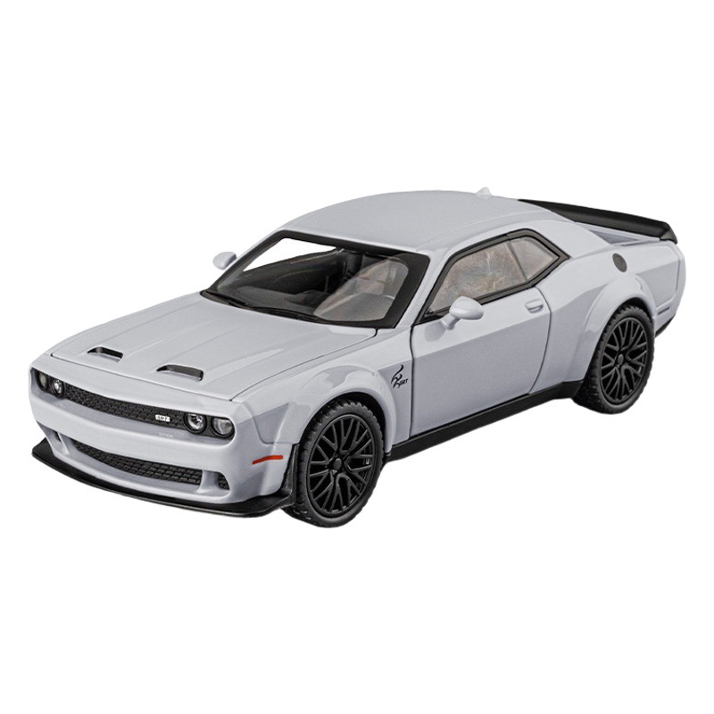 Modelo de coche de aleación Jiaye 1:32 Infierno Gato muscle car sonido Tire hacia atrás la luz del coche de juguete Modelo de la música adornos