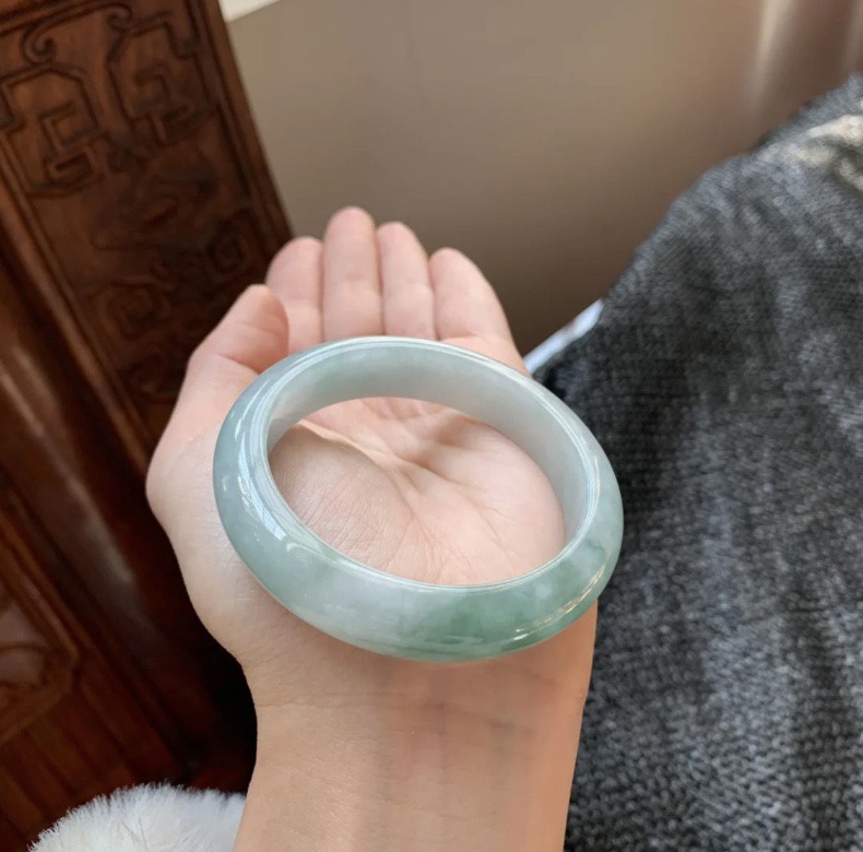 Vòng tay ngọc bích tự nhiên Miến Điện cổ cao cấp, phong thủy may mắn chi tiết 4