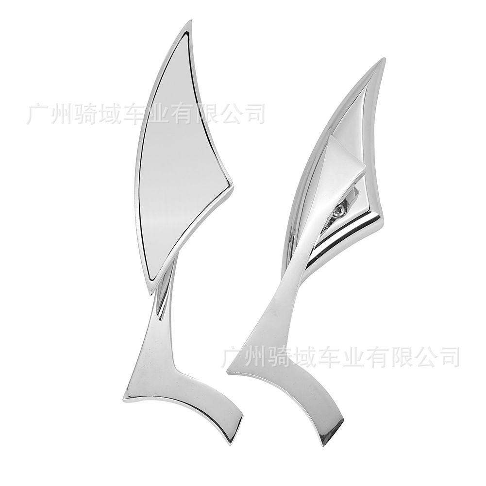 Motorcycle rearview mirror, modified sports car rearview mirror, triangular Harley retro modified off-road rearview mirror
