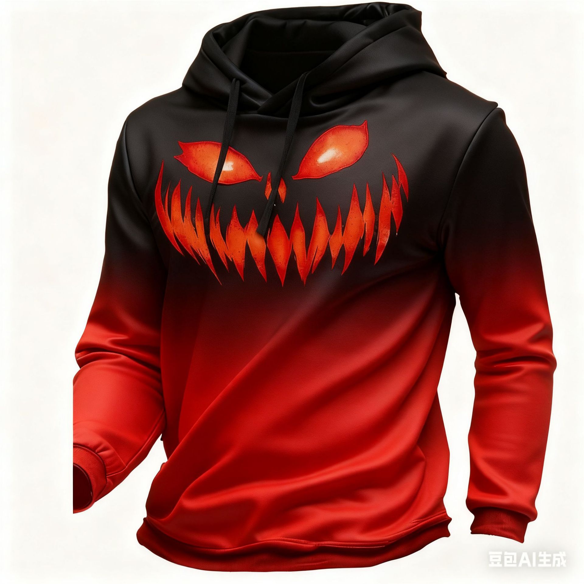 boy 2025 European And American Halloween Men's Cross-Border New Ghost Face Trendy Print Christmas Series Hooded Sweatshirt_voghion.com