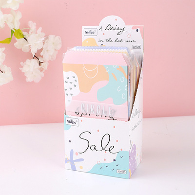 甯巨新款圈圈點點信封學院風卡通花紋5個套裝批發信封信紙廠家