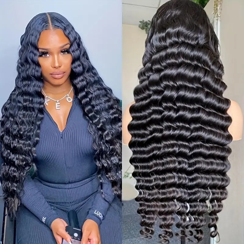 Heißer Verkaufsschlager: Front Lace Perücke, modische Wasserwellen, kleine Locken, geeignet für verschiedene Anlässe und Umgebungen._voghion.com