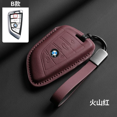 Car key bag — Seven 2025 Bag 24 - blade-4-keys-same-color-as-the-original-car-volcano-red-sports-leather-cord
