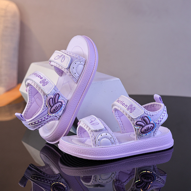 Zapatos de playa huecos para niñas 2026 verano nuevo niño moda sandalias versátiles zapatos de princesa de dibujos animados image 8