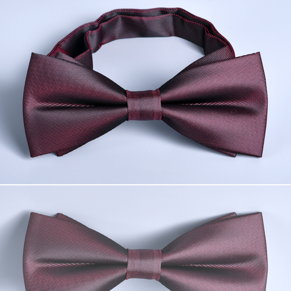 18g Weight Tie Classification Polyester Material Solid Color, Bow Knot Pattern All Seasons Season Men's Gender Elegant Style Elegant Solid Color Bow Knot Polyester Men's Tie 4