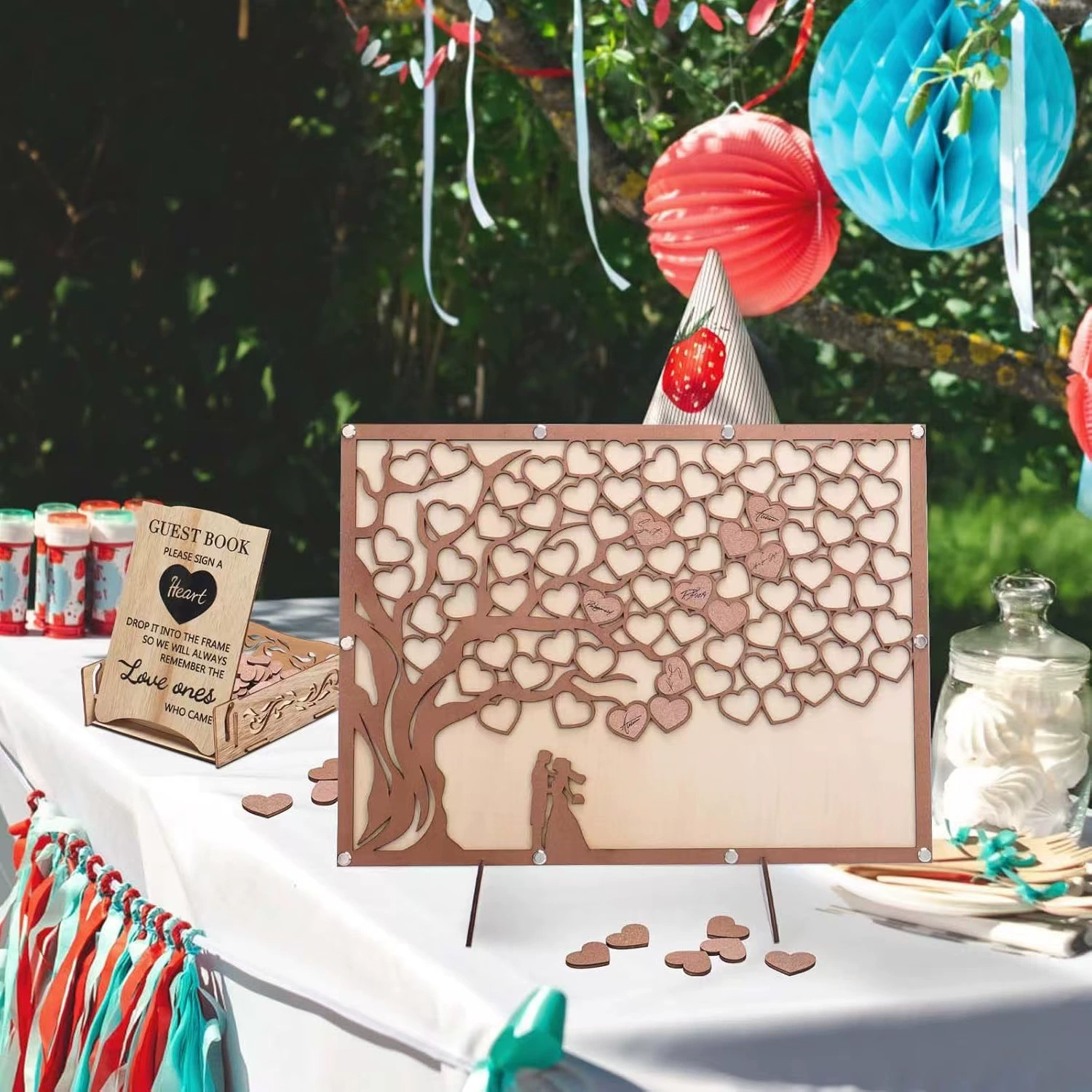 Кросс-бордерная горячая модель ГОСТИНКА деревянная книга для записи сообщений памятная доска для сообщений свадебная деревянная поделка для записей