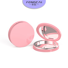 圆形翻盖粉饼盒 便携带化妆镜单层腮红高光空盒 59mm粉盒包材