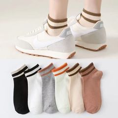 襪子女士低幫短襪條紋日繫船襪春夏季純色學生襪ins潮襪透氣 批發
