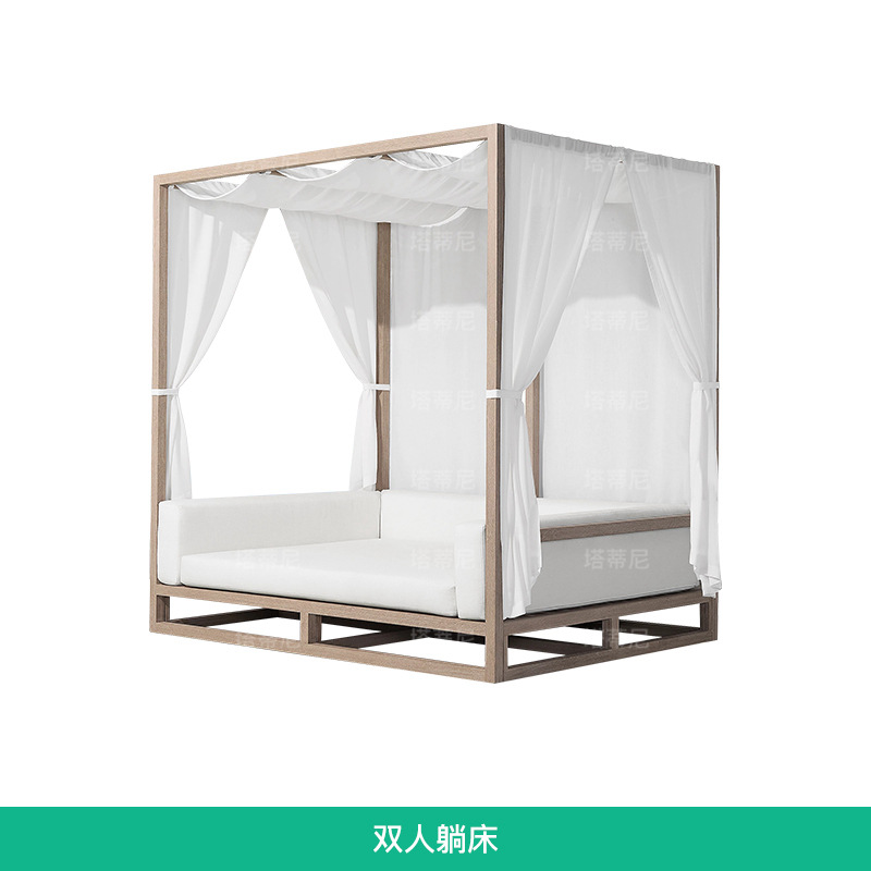 Conjunto de muebles de teca para exteriores, resistentes al agua y a los rayos UV, para patio, jardín, terraza, sofá de aluminio para balcón.