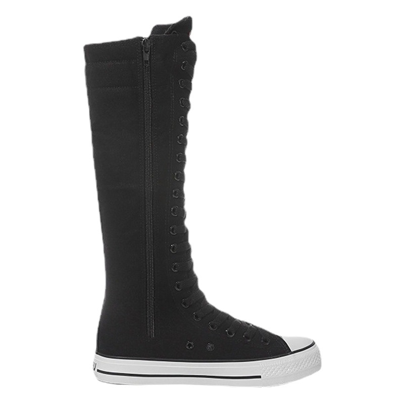 New High-Top Canvas Shoes for Women, Casual Shoes, Korean Style Versatile Women's Flat Shoes, One-Piece Drop Shipping