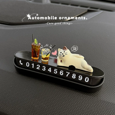 Toothless Kid Temporary Parking Number | Nömrəli dayanma kartı - side-lying-cat-ice-american-lemon-tea-mirror-parking-sign