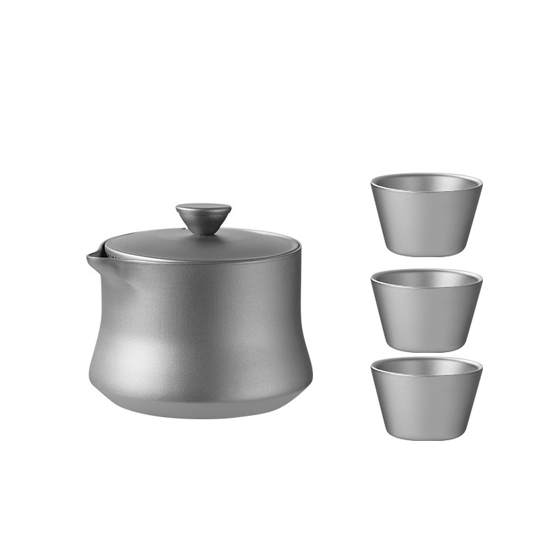 纯钛旅行茶具快客杯便携式随身高端钛杯外出户外纯钛露营茶具套装|undefined