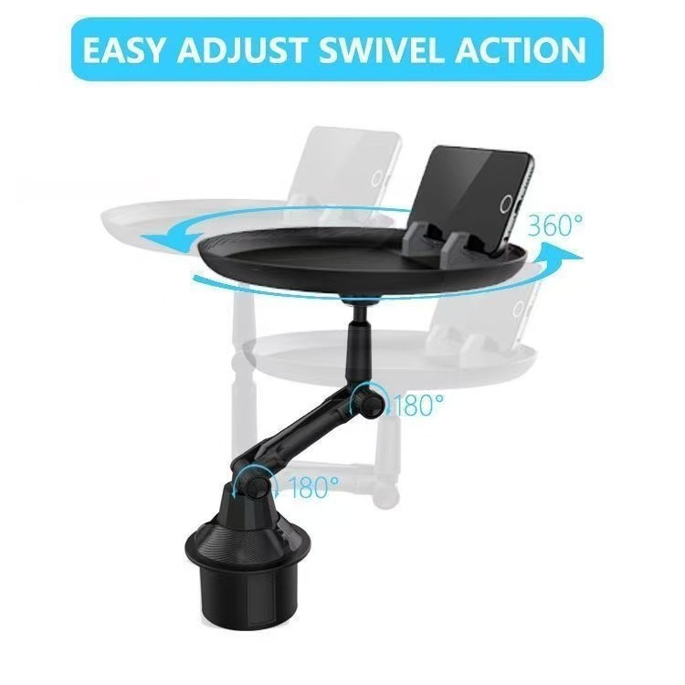 Car Multifunctional Tray Holder Car Small Dining Table Tray Cup Holder Drink Table Food Tray Stand Cross-Border