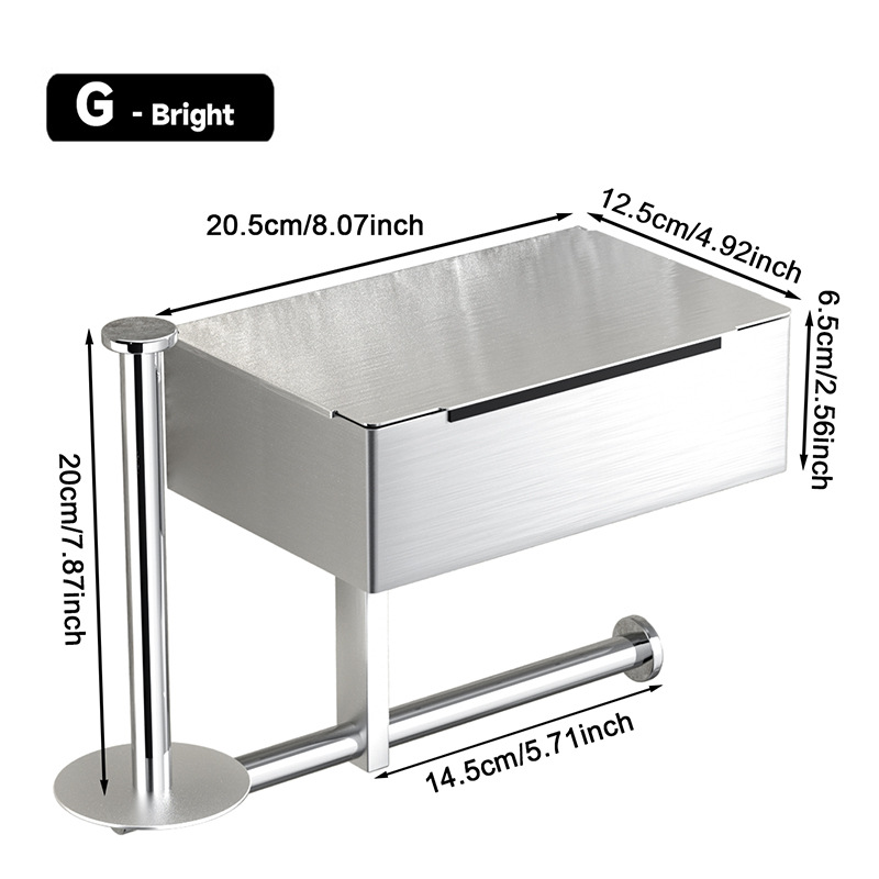 Baño transfronterizo inodoro caja de pañuelos de acero inoxidable titular de pañuelos inodoro montado en la pared papel higiénico titular de papel higiénico para el hogar