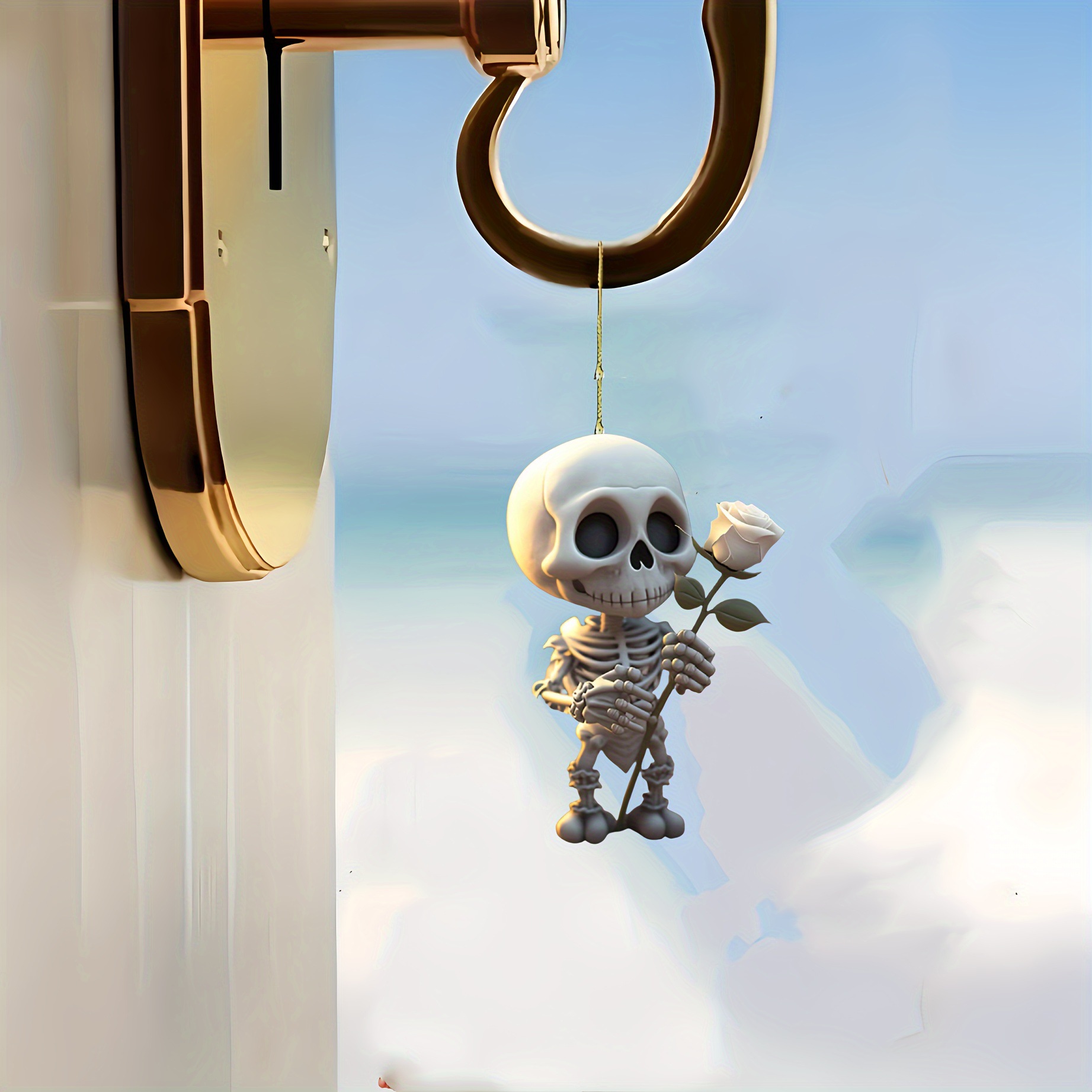 Nuevos productos transfronterizos acrílicos planos de acrílico para automóviles colgantes de decoración de espejos retrovisores para Halloween colgantes de decoración para el hogar