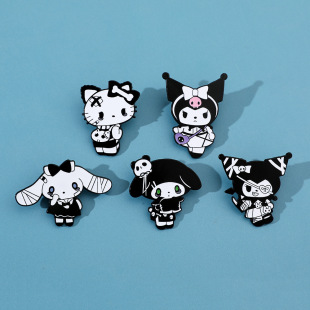 Funny Sanrio metal badge cute cartoon creative personality coolomi Yugui dog melody brooch